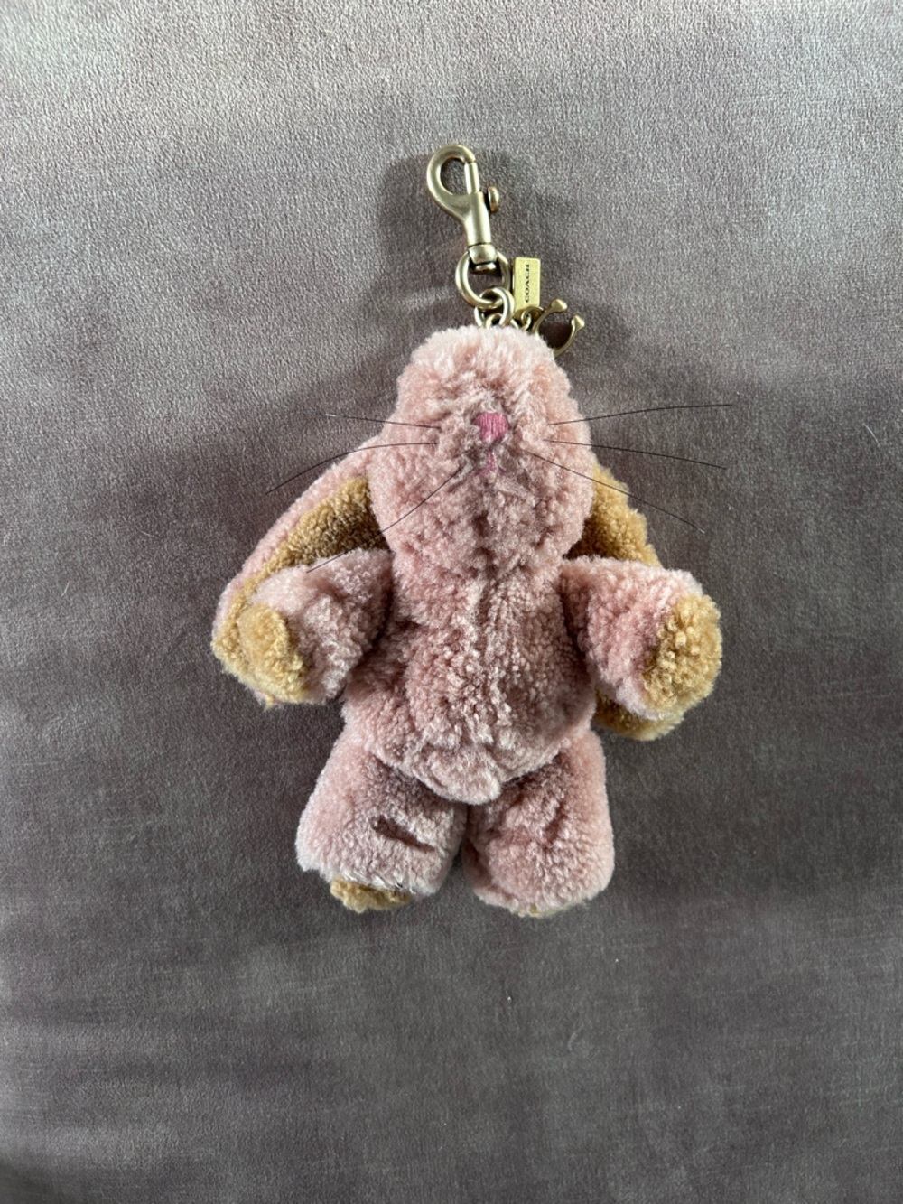 Coach Floppy Bag Charm - Shearling Bunny - Picture 2 of 5